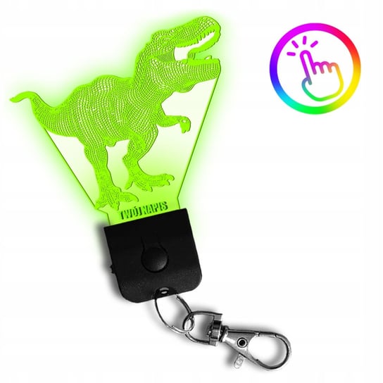 Brelok LED Zawieszka do Kluczy Dinozaur Dino T-Rex Plexido