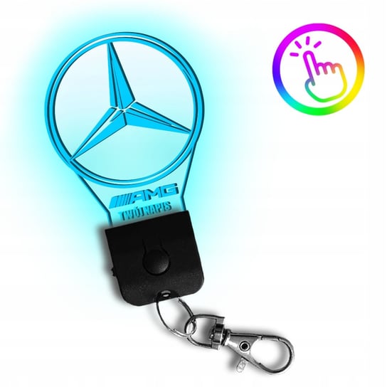 Brelok LED Zawieszka do Kluczy Emblemat Mercedes Plexido