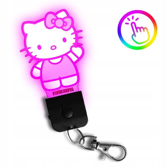 Brelok LED Zawieszka do Kluczy Hello Kitty Bajka Plexido