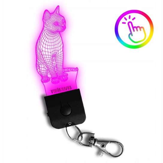 Brelok LED Zawieszka do Kluczy Kotek Zwierzątko Plexido