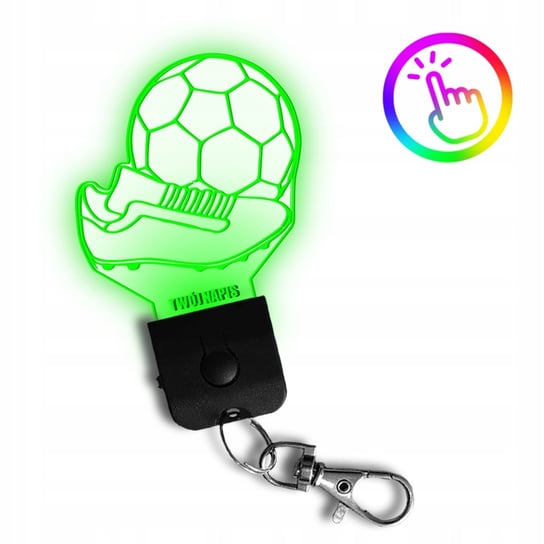 Brelok LED Zawieszka do Kluczy Piłka Nożna Korki Plexido