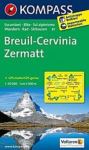 Breuil-Cervinia, Zermatt. Mapa 1:50 000 Opracowanie zbiorowe