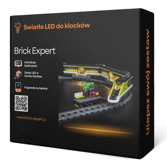 Brick Expert, Oświetlenie LED, do klocków, CITY Ekspresowy pociąg pasażerski 60337 Brick Expert