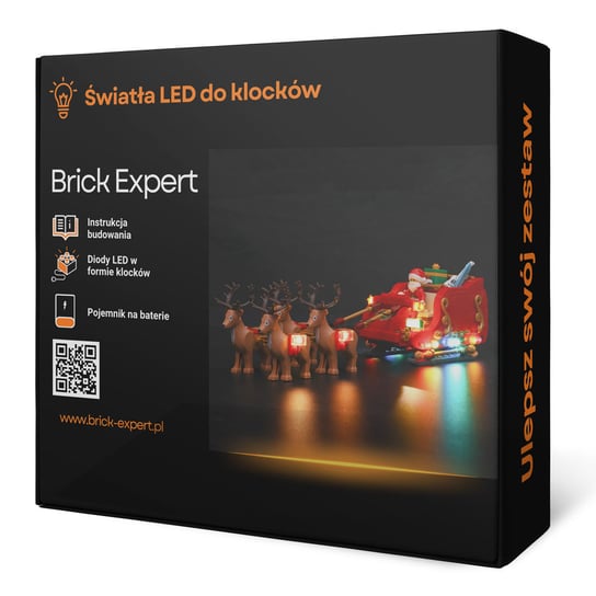 Brick Expert, Oświetlenie LED, do klocków, Sanie Świętego Mikołaja 40499 Brick Expert