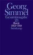 Briefe 1912 - 1918. Jugendbriefe Simmel Georg