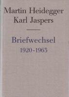 Briefwechsel 1920-1963 Heidegger Martin, Jaspers Karl