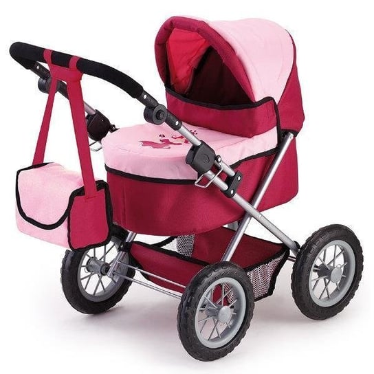 Brimarex, wózek dla lalek Trendy, różowo-czerwony w pud. Brimarex