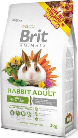 BRIT ANIMALS Rabbit Adult Complete 3kg dla królika Brit