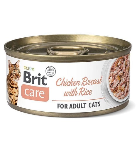 BRIT CARE CAT CHICKEN BREAST & RICE puszka dla kota z piersią kurczaka i ryżem 70g Brit