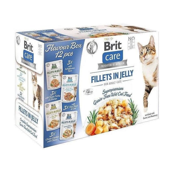 Brit Care Cat FJ Flavour Box in Jelly Pouch 12x85g Brit