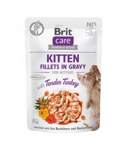 Brit Care Cat Kitten Filety z Indyka w sosie 85g Brit