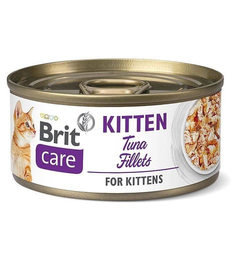 BRIT CARE CAT KITTEN TUNA FILLETS puszka dla kociaków z tuńczykiem 70g Brit