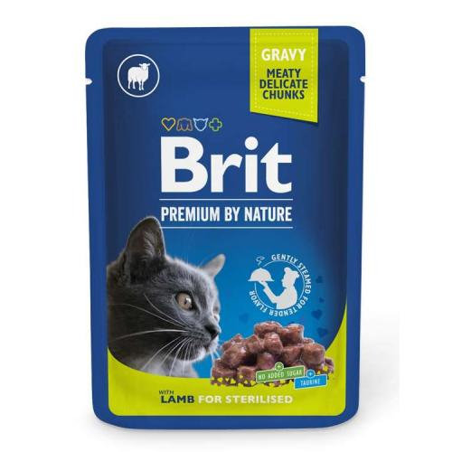Brit Cat Premium Lamb For Sterilized - Mokra karma dla kota 100g Brit