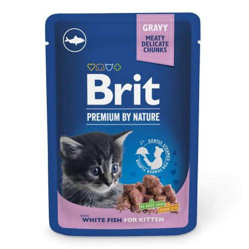 Brit Cat Premium White Fish Kitten - Mokra karma dla kota 100g Brit