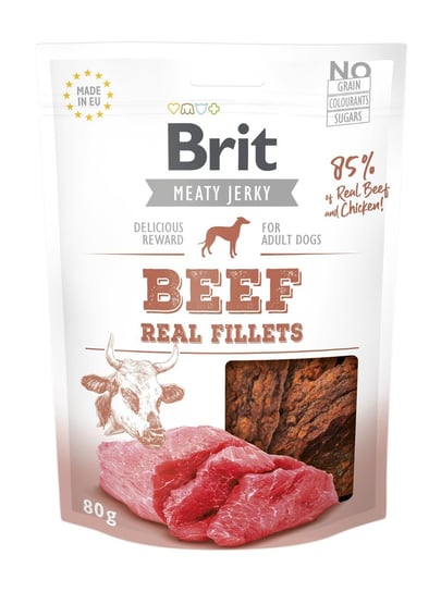 Brit Jerky Snack - Beef Fillets 80g Brit