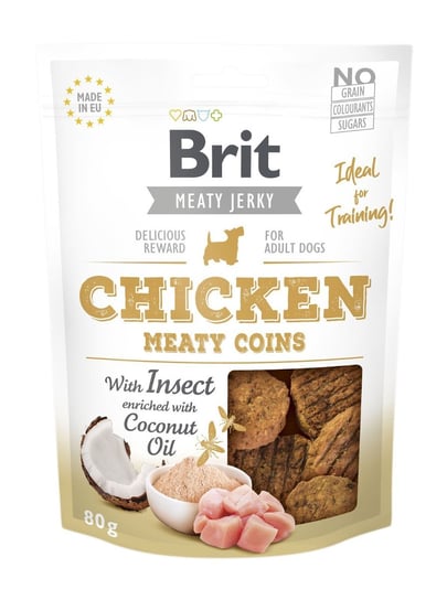 Brit Jerky Snack - Chicken Meaty Coins with Insect 200g Brit