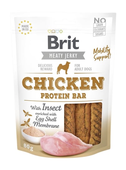 Brit Jerky Snack - Chicken Protein Bar with Insect 80g Brit