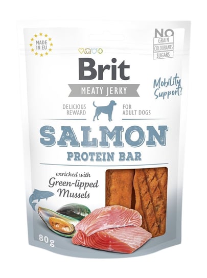 Brit Jerky Snack - Salmon Protein Bar 80g Brit