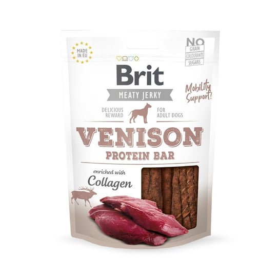 Brit Jerky Snack Venison Protein Bar 200g Brit