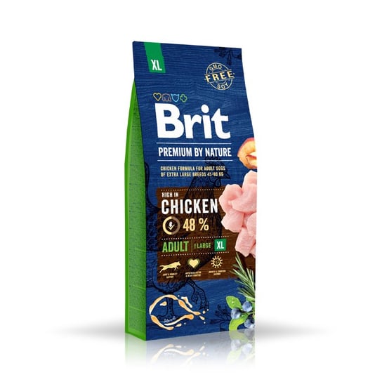 Brit, karma dla psów, Premium By Nature Adult Extra Large XL, chicken 48% kurczak 15kg Brit