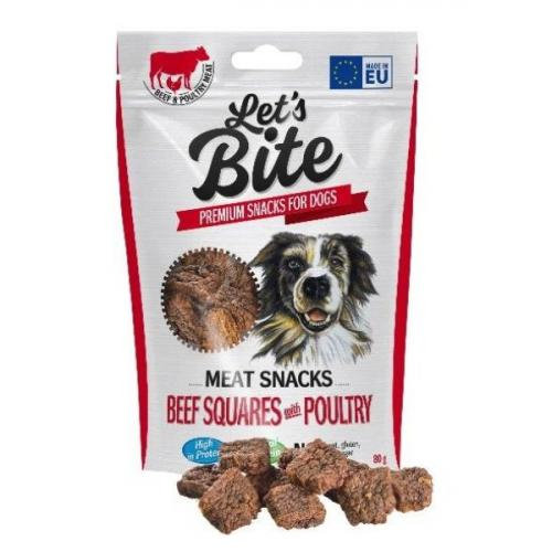 Brit Let'S Bite Dog Meat Snacks Beef Squares Poultry - Przysmak Dla Psa 80G Brit