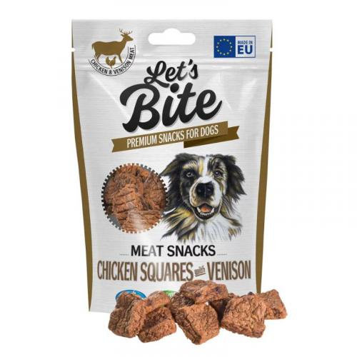 Brit Let'S Bite Dog Meat Snacks Chicken Squares Venison - Przysmak Dla Psa 80G Brit