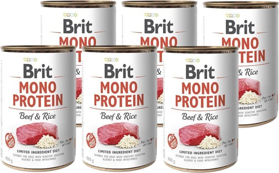 Brit Mono Protein Beef & Brown Rice 6X400G Brit
