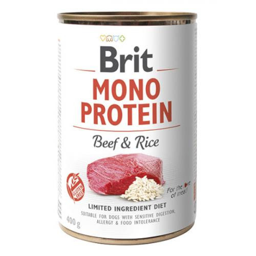 BRIT Mono Protein Beef & Rice - mokra karma dla psa - puszka 400g Brit
