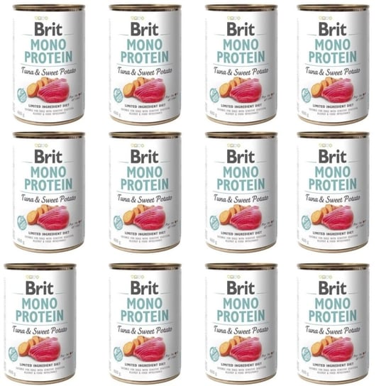 BRIT Mono protein tuńczyk/słodkie ziemniaczki pies puszka ZESTAW 12 x 400g Brit