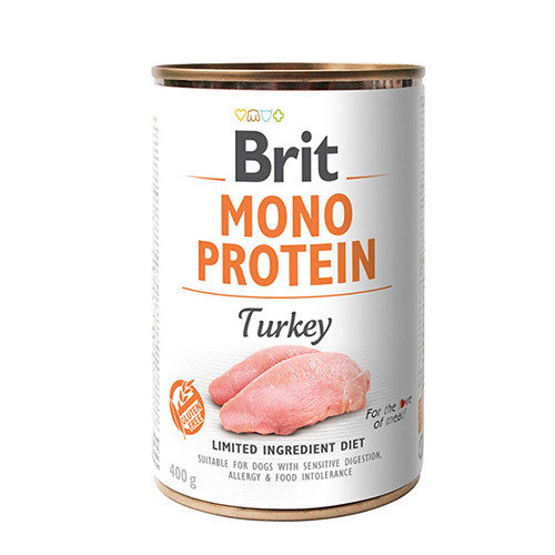 BRIT Mono Protein Turkey - mokra karma dla psa - puszka 400g Brit