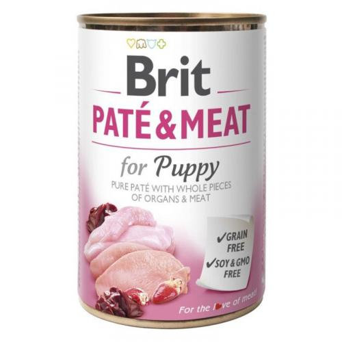 BRIT Pate&Meat Puppy - mokra karma dla psa - puszka 400g Brit