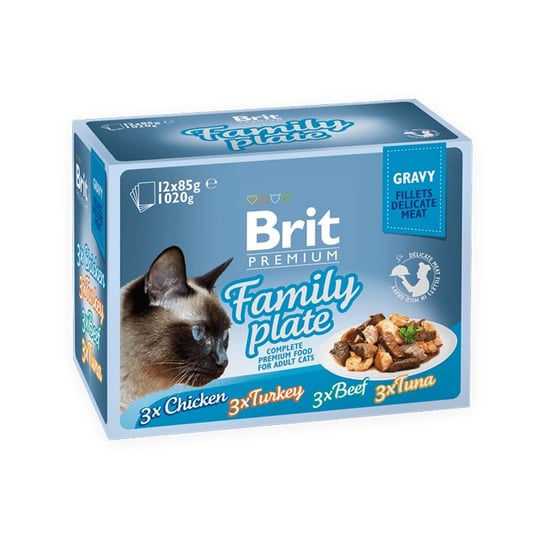 Brit Pouch Family Plate Fillet in gravy 85g x 12 (multipak x 1) Brit