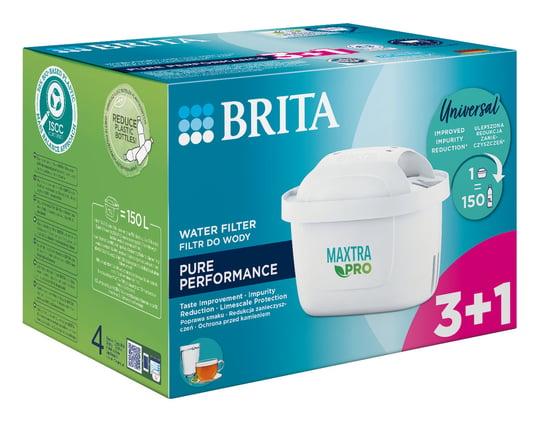 Brita, Filtr do wody MAXTRA PRO Pure Performance, 3+1 szt. Brita