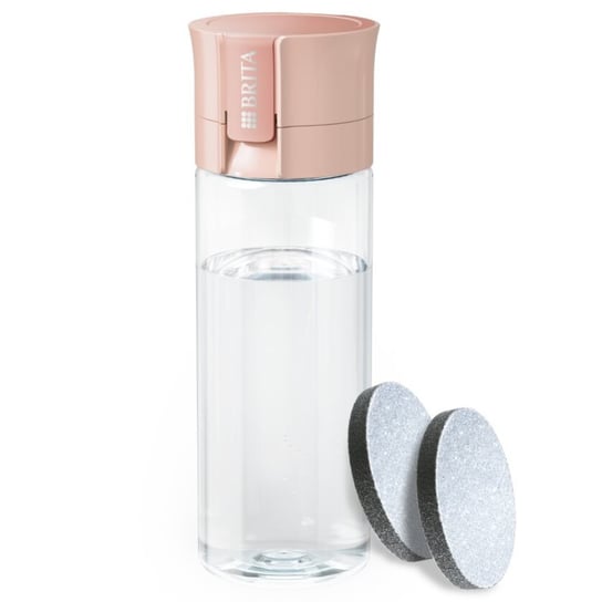 Brita, Vital, Butelka Filtrująca, Pastelowa Brzoskwinia, 0.6 L + 2 filtry MicroDisc Brita