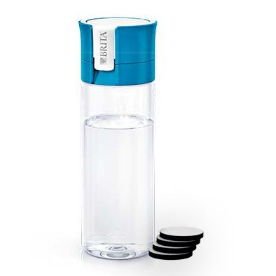 Brita, zestaw butelka z filtrem + 4 filtry do wody Microdisk, niebieski, 600ml Brita