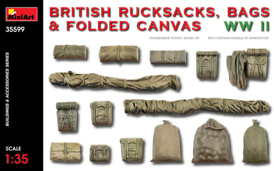 British Rucksacks, Bags and Folded Canvas 1:35 MiniArt 35599 MiniArt
