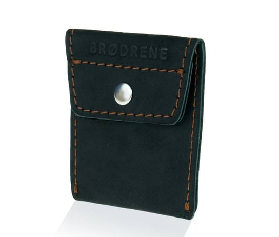 Brodrene, portfel - bilonówka cw02, skórzana, czarna Brodrene