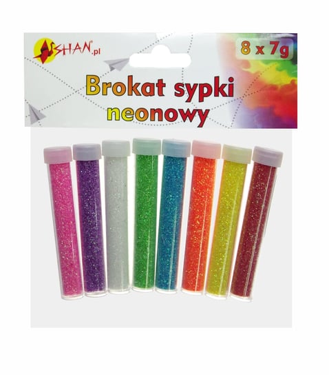 Brokat Sypki W Fiolkach Neonowy 8 X 7G Shan Shan