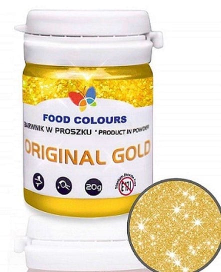 Brokat w proszku Original Gold 20 g Food colours Inna marka