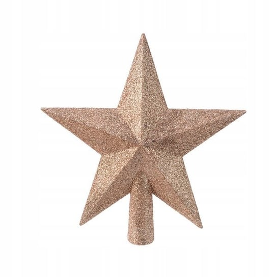 Brokatowa gwiazda perłowa na choinkę czubek 19 cm Kaemingk