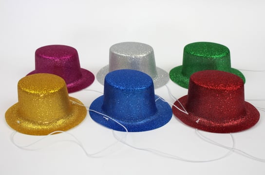Brokatowy kapelusik 12 cm, 6 szt. (różne kolory) Hanmar Hanmar