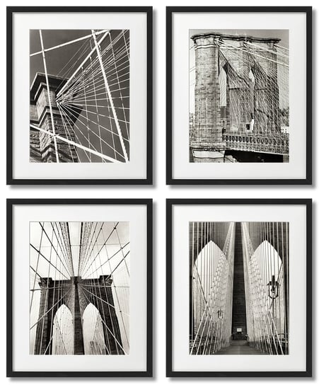 Brookliński Most, Plakaty Zestaw 4 Sztuki W Ramach DEKORAMA