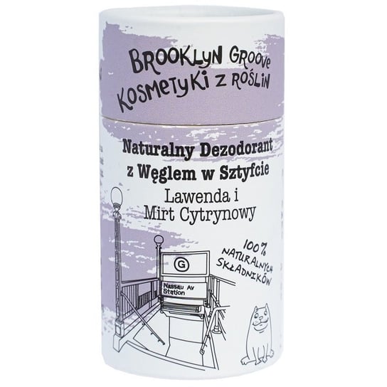 Brooklyn Groove, Naturalny dezodorant w sztyfcie Lawenda i Mirt Cytrynowy Brooklyn Groove