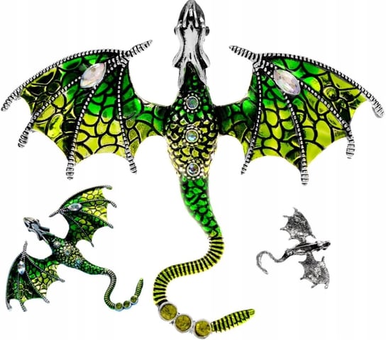 Broszka Dragon Smok Z Cyrkoniami - Elegancja I Styl Edibazzar