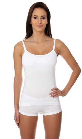 Brubeck, Koszulka damska, Camisole Comfort Cotton, biały, rozmiar M BRUBECK