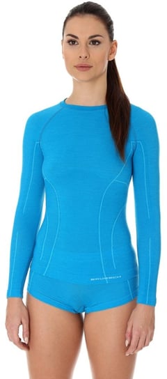 Brubeck, Koszulka damska termiczna z długim rękawem, Active Wool, niebieski, rozmiar L BRUBECK