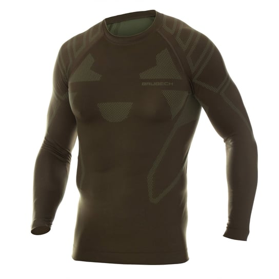 BRUBECK, Koszulka męska termoaktywna, Ranger Protect, khaki, rozmiar S BRUBECK