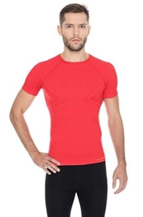 Brubeck, Koszulka termoaktywna męska z krótkim rękawem, Active Wool, czerwony, rozmiar M BRUBECK