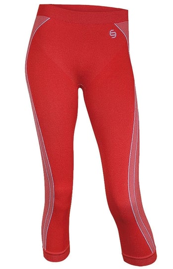 Brubeck, Spodnie damskie 3/4 termiczne, Fit Balance, czerwony, rozmiar XL BRUBECK
