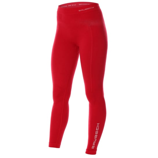 BRUBECK, Spodnie damskie termoaktywne, Extreme Wool, czerwony, rozmiar XL BRUBECK